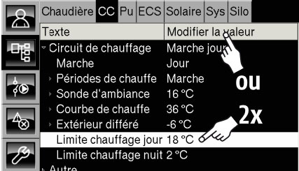 Modifications paramètres